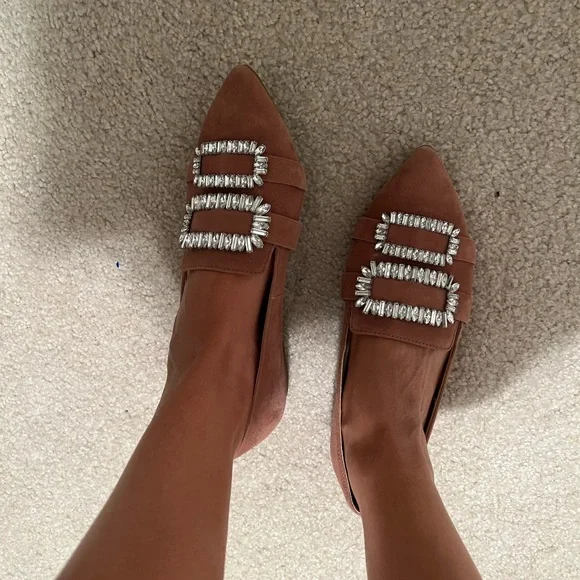 Rhinestone Mauve Flats - Picture 8 of 11